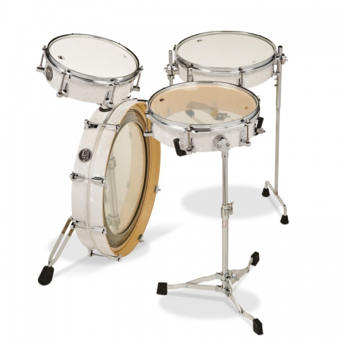 DW LowPro Kit 旅行鼓組 四粒組 Marine White 白色