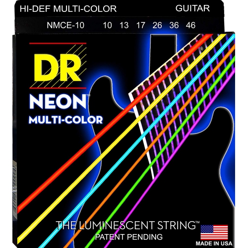 DR 10-46 彩色夜光電吉他弦 Neon Multi-Color NMCE-10