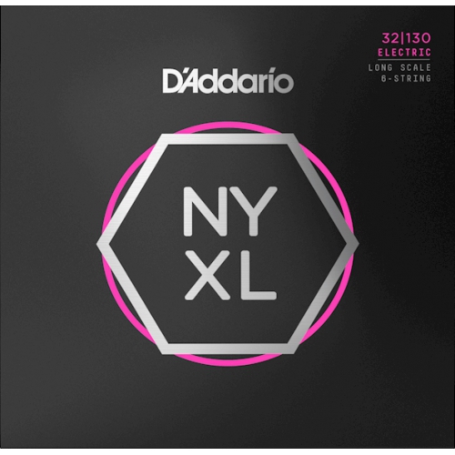 D'Addario NYXL32130 電貝斯弦 32-130 六弦