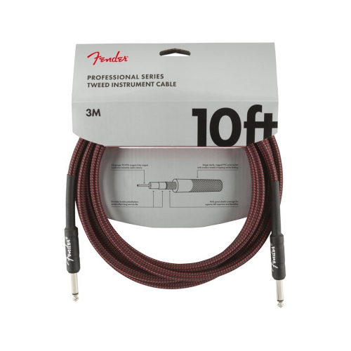 Fender 導線 10ft 專業級II頭 紅色編織