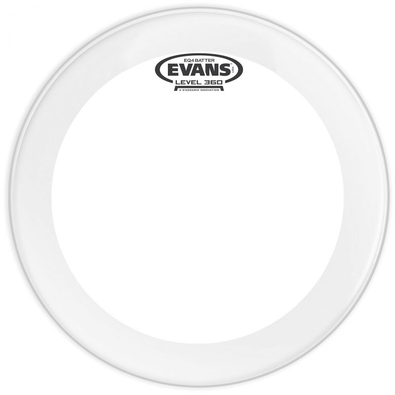 Evans 鼓皮 EQ4 大鼓打擊面 單層 透明 內弱 (18" 20" 22" 24")