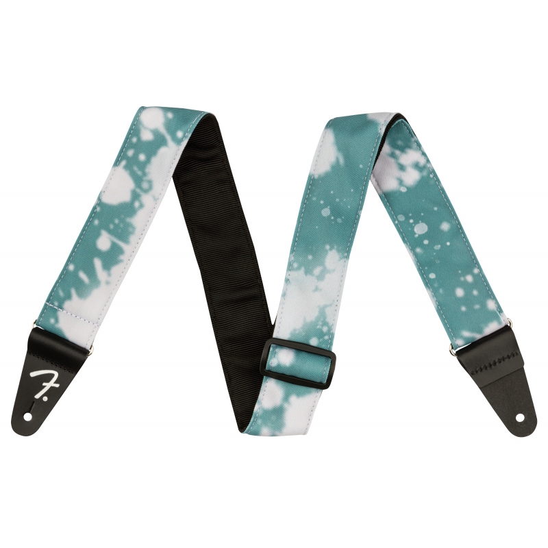 Fender 背帶 Tie Dye Acid Wash 藍綠色