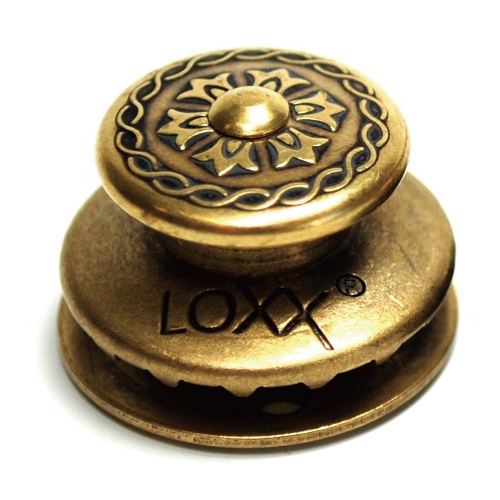 Loxx 德國製 電吉他/電貝斯 安全背帶扣 復古黃銅雕花 LOXX-E-VIC