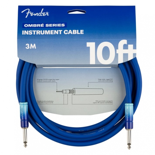 Fender 導線 Ombré 10ft II頭 3M 藍色
