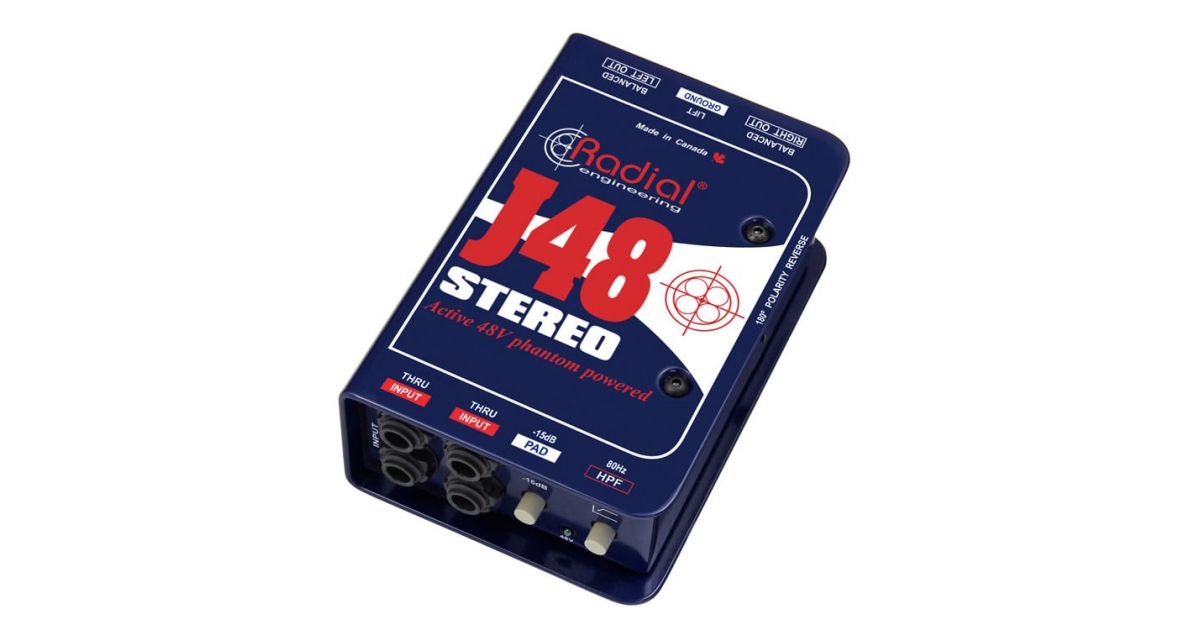 Radial J48 Stereo active DI 雙聲道主動式DI BOX