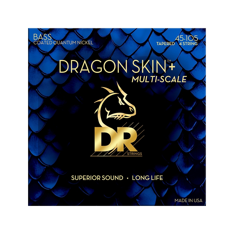 DR 電貝斯弦 DBQ-45100 Dragon Skin+ 45-100 四弦