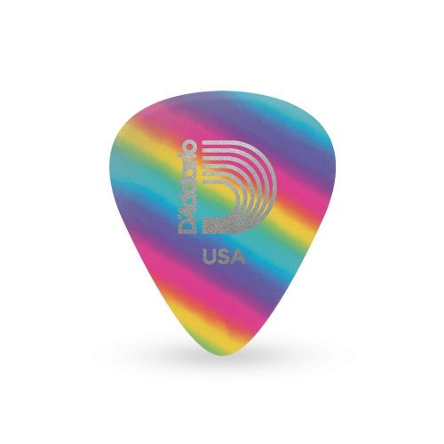 D'Addario CLASSIC CELLULOID PICK, RAINBOW 吉他彈片 1.25MM 1CRB7-10