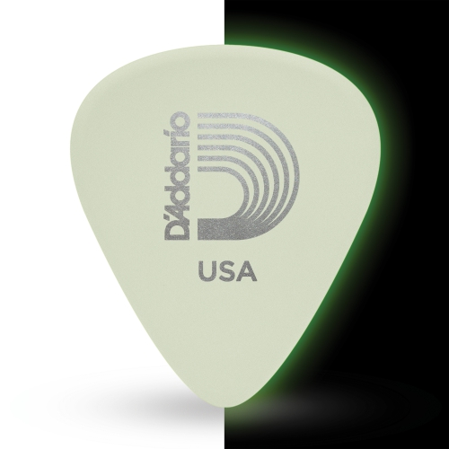 D'Addario CELLU-GLO GLOW-IN-THE-DARK CELLULOID PICK 吉他彈片 0.5MM 1CCG2-10