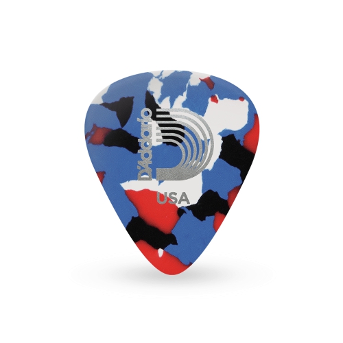 D'Addario CLASSIC CELLULOID PICK, MULTI-COLOR 吉他彈片 1.25MM 1CMC7-10