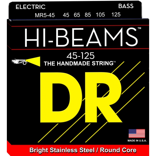 DR 電貝斯弦 MR5-45 Hi-Beams 45-125 不銹鋼弦 五弦