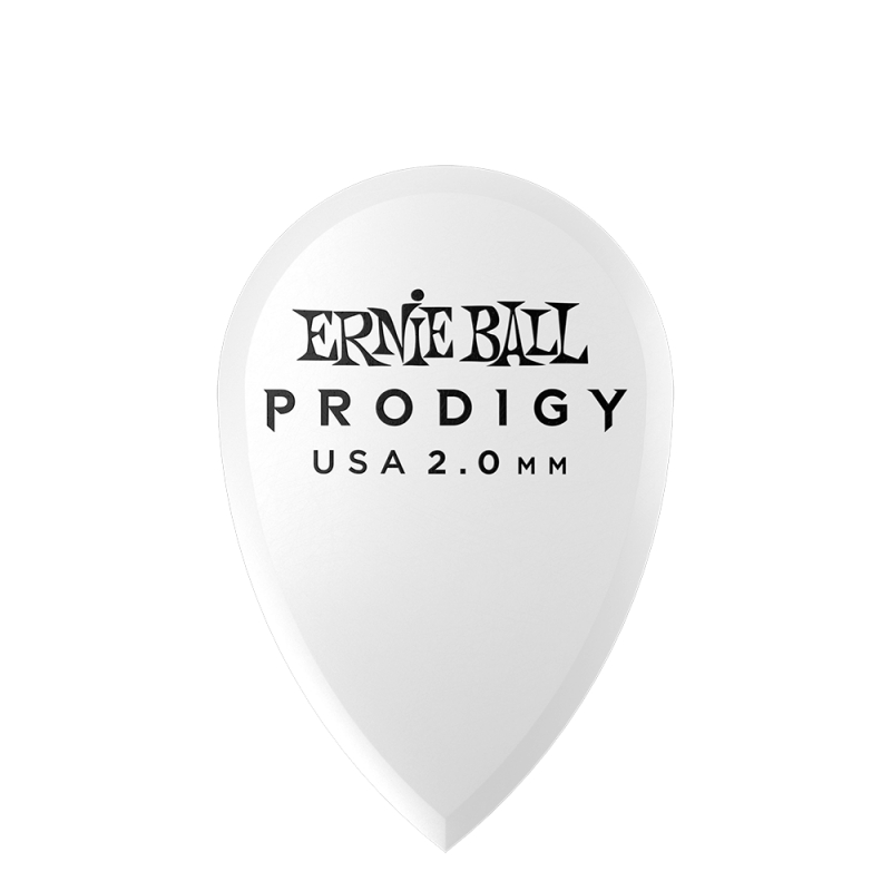 Ernie Ball Prodigy Teardrop Pick White 2.0mm 6片 P09336