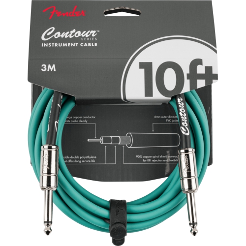 Fender 導線 Contour 系列 10ft II頭 3M 綠色 Sherwood Green