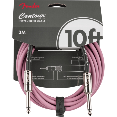 Fender 導線 Contour 系列 10ft II頭 3M 粉紅色 Burgundy Mist