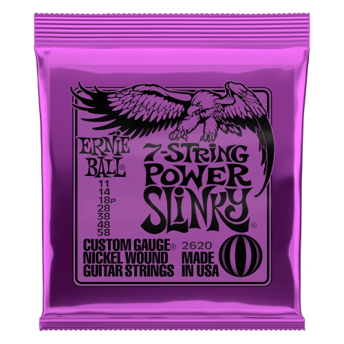 Ernie Ball Power Slinky 11-58 鍍鎳電吉他弦 7弦 (2620)