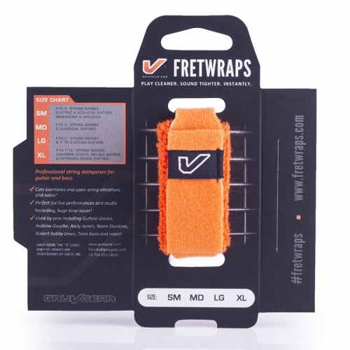 GruvGear FretWraps 悶音束帶 SM款 橘色 ORG