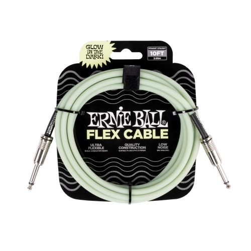 Ernie Ball 導線 10ft Flex系列 II頭 夜光 螢光導線 P06412