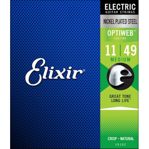 Elixir 電吉他弦 Optiweb 超薄包覆 11-49（19102）