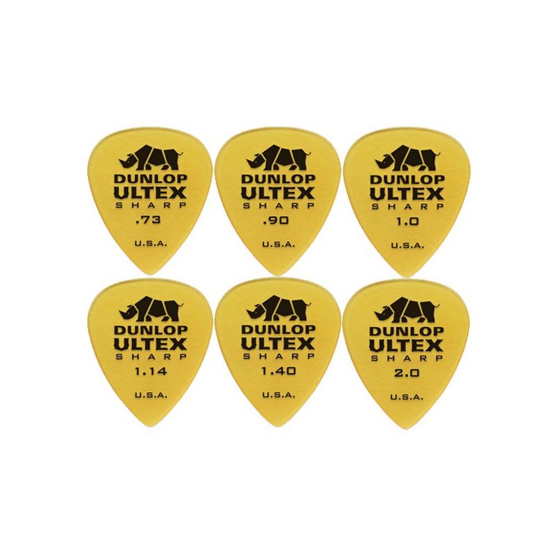 Dunlop 433R Ultex® Sharp Pick 犀牛吉他彈片 72片裝