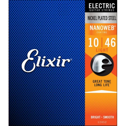 Elixir Nanoweb 薄包覆 10-46 電吉他弦 (12052)