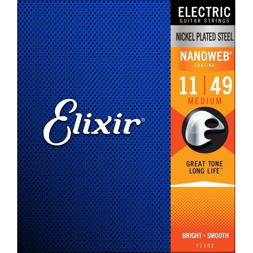 Elixir Nanoweb 薄包覆 11-49 電吉他弦 (12102)