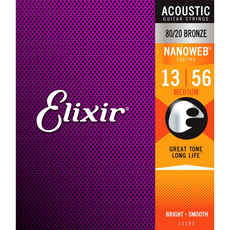 Elixir Polyweb 厚包覆 13-56 木吉他弦 (11102)