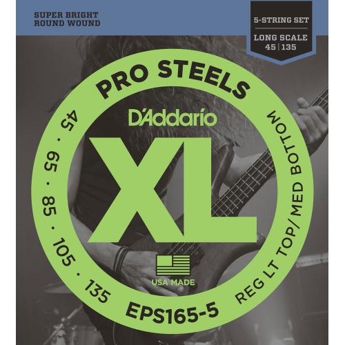 D'Addario EPS165-5 五弦 45-135 ProSteels 不鏽鋼弦