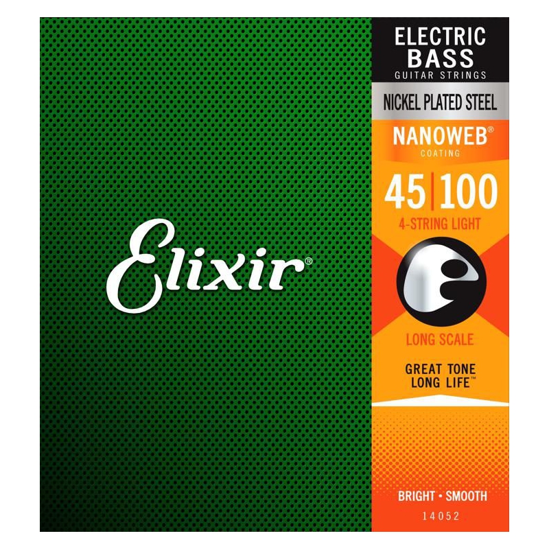 Elixir Nanoweb Bass 四弦 45-100 / 鍍鎳 (14052)
