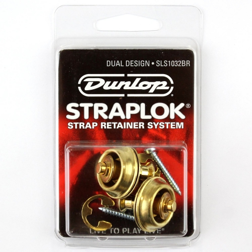 Dunlop 安全背帶扣 銅色 Dual Design Straplok System SLS1032BR