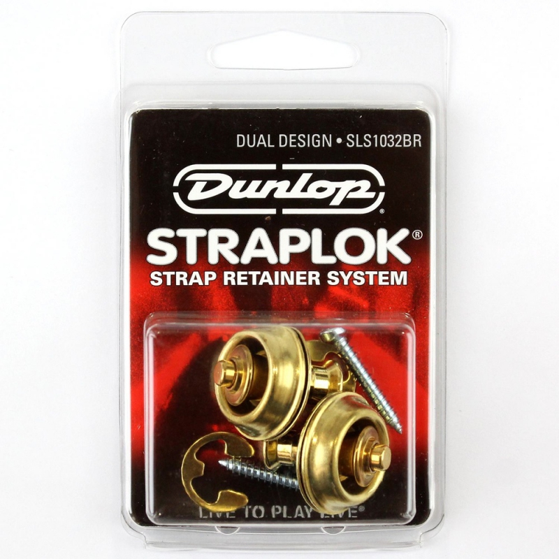 Dunlop Dual Design Straplok System 安全背帶扣 銅色