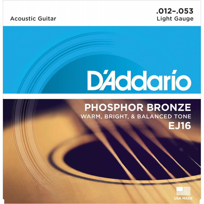D'Addario EJ16 磷青銅民謠吉他弦 12-53